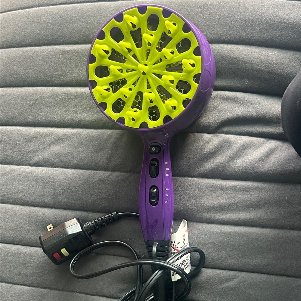 Purple and Green Hair Dryer